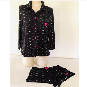 Betsey Johnson Short Pajamas Set S New NWT